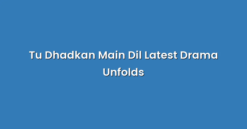 Tu Dhadkan Main Dil Latest Drama Unfolds - Text Only